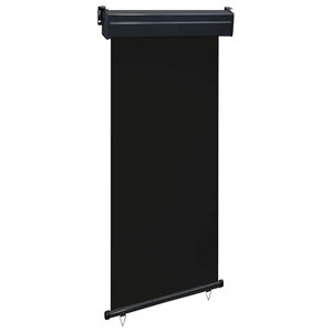 vidaXL Auvent latéral de balcon 105x250 cm noir