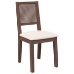 vidaXL Chaises à manger coussins 2 Pièces marron bois massif caoutchouc