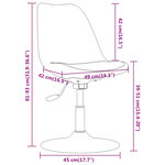 vidaXL Chaises pivotantes à manger lot de 4 taupe tissu