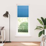 vidaXL Store plissé bleu 80x200 cm largeur du tissu 79 4 cm polyester