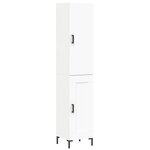 vidaXL Buffet haut Blanc 34 5x34x180 cm Bois d'ingénierie