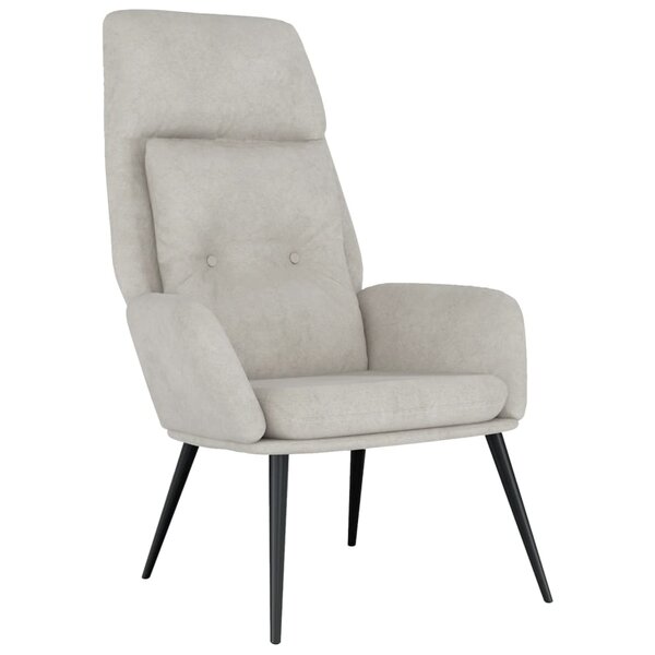 vidaXL Chaise de relaxation Gris clair Similicuir daim