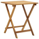 vidaXL Ensemble de bistro pliable 3 Pièces et coussins bois acacia solide
