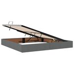 vidaXL Lit avec rangement et matelas Gris foncé 200 x 200 cm Polyester