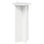 vidaXL Support de Plante 2 pièces Blanc brillant 29 5 x 29 5 x 60 cm