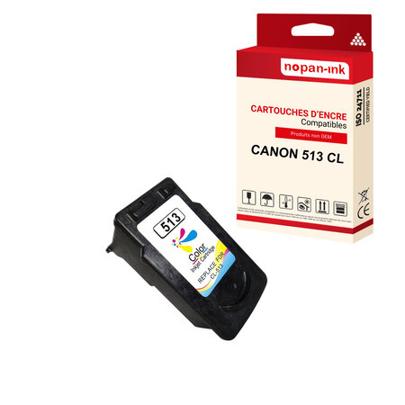 Nopan-ink - x1 cartouche canon cl-513 xl cl-513xl compatible