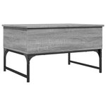 vidaXL Table basse sonoma gris 70x50x40 cm bois d'ingénierie et métal