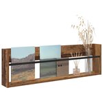 vidaXL Étagère à magazines avec étagère Bois ancien 100 x 12 x 30 cm