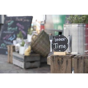 Pack 3 Ardoises de table SILHOUETTE Mini Théière Assiette tasse SECURIT