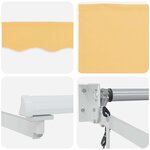 vidaXL Auvent rétractable Sable 2 5 x 2 m Polyester et métal