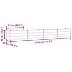 vidaXL Jardinière Ivoire 480 x 50 x 45 cm Acier galvanisé