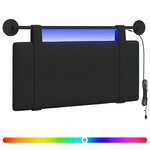 vidaXL Tête de lit suspendue Avec lumière LED Noir Tissu