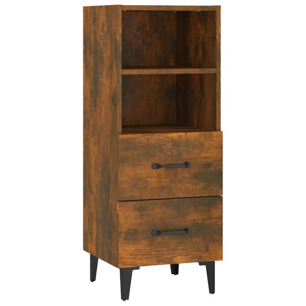 vidaXL Buffet Chêne fumé 34 5x34x90 cm Bois d'ingénierie