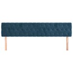 vidaXL Têtes de lit 2 Pièces Bleu foncé 90x7x78/88 cm Velours