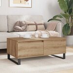 vidaXL Table basse Chêne artisanal 90 x 50 x 36 5 cm Bois d'ingénierie