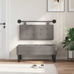 vidaXL Tête de lit suspendue Taupe Tissu