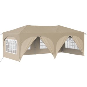 vidaXL Tente de fête pop-up 575 x 288 x 245 cm Crème Tissu Oxford