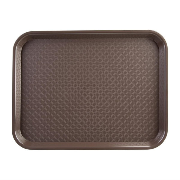 Plateau fast food 415 x 305 mm - 7 couleurs - kristallon - marron - polypropylène 415x305xmm