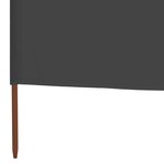 vidaXL Paravent 5 panneaux Tissu 600 x 80 cm Anthracite