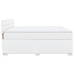 vidaXL Sommier à lattes de lit avec matelas Blanc 180x200cm Similicuir