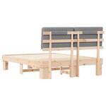 vidaXL Cadre de lit avec tête de lit rembourrée Gris clair