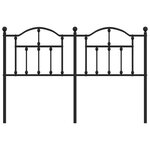 vidaXL Tête de lit métal noir 140 cm
