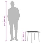 VidaXL Table basse de jardin rectangulaire marron 40x40x37 cm rotin