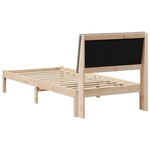 vidaXL Cadre de lit avec tête de lit Marron 90 x 190 cm Pin massif