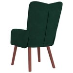 vidaXL fauteuil Vert foncé 63 x 67 x 94 cm Velours