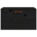 vidaXL Armoire murale Noir 60x30x35 cm Bois de pin massif
