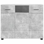 vidaXL Cabinet en Bois avec tiroir Gris béton 88 5 x 30 5 x 73 cm