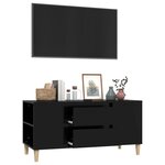 vidaXL Meuble TV Noir 102x44 5x50 cm Bois d'ingénierie