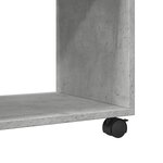 vidaXL Table d'appoint avec roues gris béton bois d'ingénierie