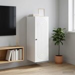 vidaXL Armoire Murale Blanc 33 x 34 5 x 90 cm Bois d'ingénierie