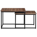 vidaXL Tables basses gigognes 2 Pièces bois massif de teck
