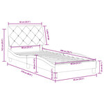 vidaXL Cadre de lit sans matelas gris clair 80x200 cm velours