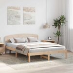vidaXL Cadre de lit Marron 150 x 200 cm Bois de pin massif