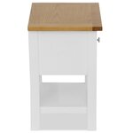 vidaXL Table de chevet 36x30x47 cm Bois de chêne massif