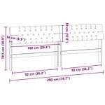 vidaXL Tête de lit capitonnée Taupe 200 cm Pin massif