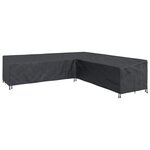 vidaXL Housse pour meubles Noir 325 x 325 x 80 cm Tissu Oxford 210D