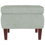 vidaXL Chaise à bascule avec pieds en bois et tabouret Gris clair