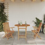 vidaXL Set de salle à manger de jardin 2 Pièces Marron