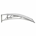 vidaXL Auvent de porte Gris et transparent 100x75 cm Polycarbonate