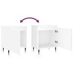 vidaXL Tables de chevet 2 Pièces blanc 40x30x50 cm bois d'ingénierie
