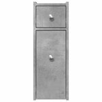 vidaXL Armoire de salle de bain étroite avec roulettes gris béton