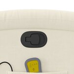 vidaXL Fauteuil de massage inclinable crème velours