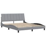 vidaXL Cadre de lit sans matelas gris clair 160x200 cm tissu