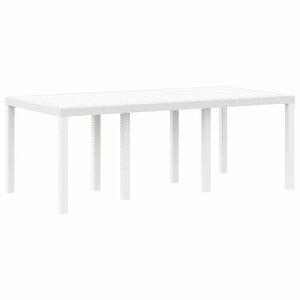 vidaXL Table de Jardin Blanc 200 x 100 x 73 cm polyrotin