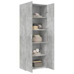 vidaXL Buffet haut gris béton 70x42 5x185 cm bois d'ingénierie