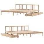 vidaXL Cadre de lit sans matelas 180x200 cm bois massif de pin